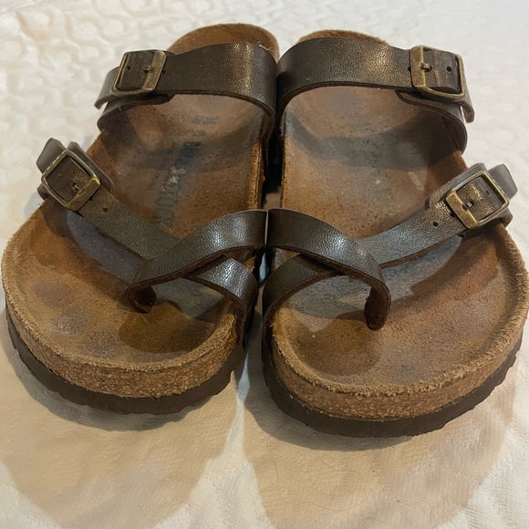 Birkenstock Mayari Brown Bronze Sandals 230 EU Size 36 Cork Shoes - Picture 10 of 10